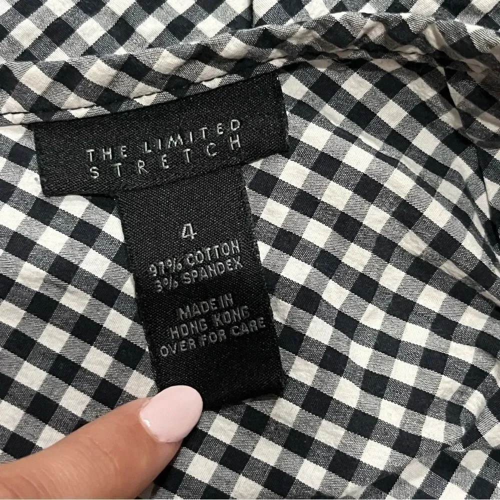 Vintage The Limited Black Gingham Mini Skirt